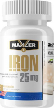 картинка Maxler Iron 25 мг. Bisglycinate Chelate 90 капс. от магазина