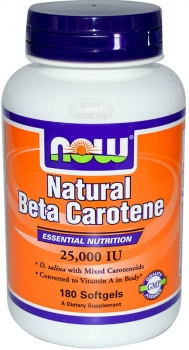 картинка Now Beta carotine 25000 мг. 180 капс.  от магазина