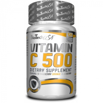 картинка BioTech Vitamin C 500 120 жеват. табл. от магазина