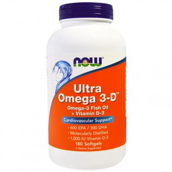 картинка Now Omega Ultra-3D+vit D3 180 гелев. капс.  от магазина