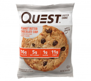 картинка QuestBar Печ.Cookie Peanut Butter Chocolate Chip 59 гр. (12 печ) от магазина