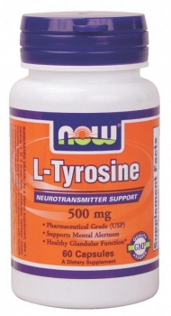 картинка Now L-Tyrosine 500 мг. 60 капс. от магазина