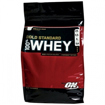 картинка ON 100% Whey protein Gold 10lb. 4720 гр. (Молочный Шоколад)  от магазина