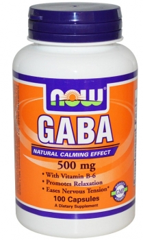 картинка Now Gaba 500 мг+B6 2 мг. 100 капс. от магазина