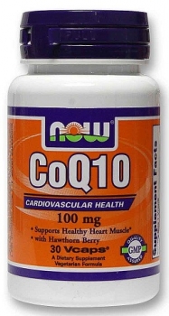 картинка Now CoQ10 100 мг. with Hawthorn Berry 30 капс. от магазина