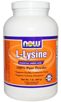 картинка Now L-Lysine Powder 1lb. 454 гр. от магазина