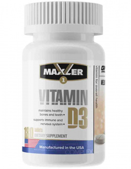 картинка Maxler Vitamin D3 (USA) 180 табл.  от магазина