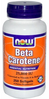 картинка Now Beta carotine 25000 мг. 250 капс. от магазина