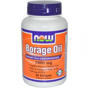 картинка Now Borage Oil 1000 мг. 60 гелев. капс. от магазина