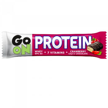 картинка GO ON Protein bar 20% cranberry and goji 50 гр. 24шт. от магазина