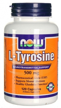 картинка Now L-Tyrosine 500 мг. 120 капс. от магазина