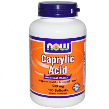картинка Now Caprylic Acid 600 мг. 100 гелев. капс. от магазина