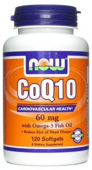 картинка Now CoQ10 60 mg with Omega 3 Fish Oil 120 гелев.капс. от магазина