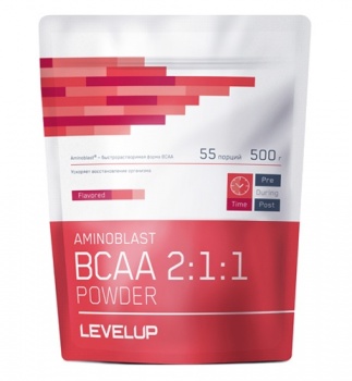 картинка LevelUp Aminoblast BCAA Powder 1,1lb. 500 гр. от магазина