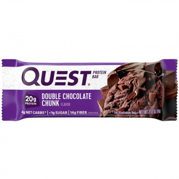 картинка QuestBar Double Chocolate Chunk 60 гр. (12 бат) от магазина