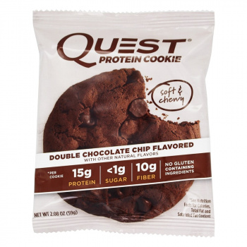 картинка QuestBar Печ.Cookie Double Chocolate Chip 59 гр. (12 печ) от магазина